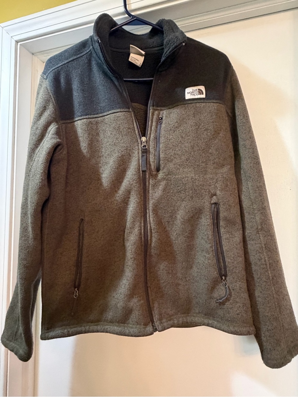 The North Face Olive & Dark Gray Two-Tone Fleece Jacket